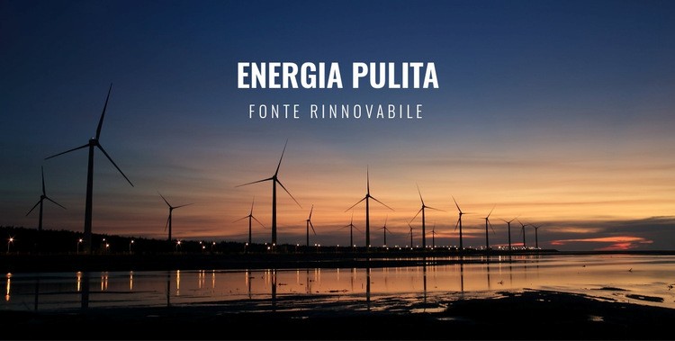 Energia pulita Mockup del sito web