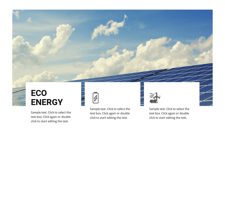 Eco energy One Page Template