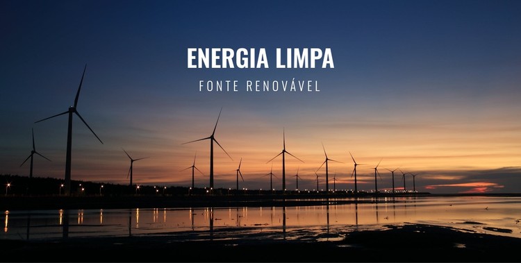 Energia limpa Template CSS
