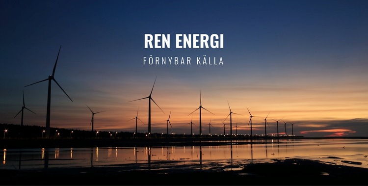 Ren energi CSS -mall