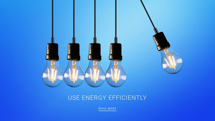 How to save energy Website Builder Templates