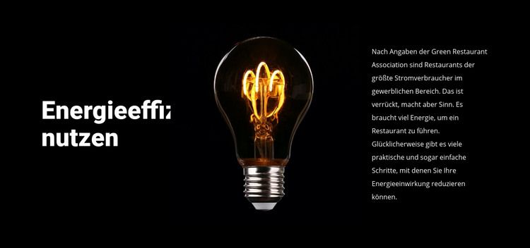 Energiesparlampen HTML-Vorlage