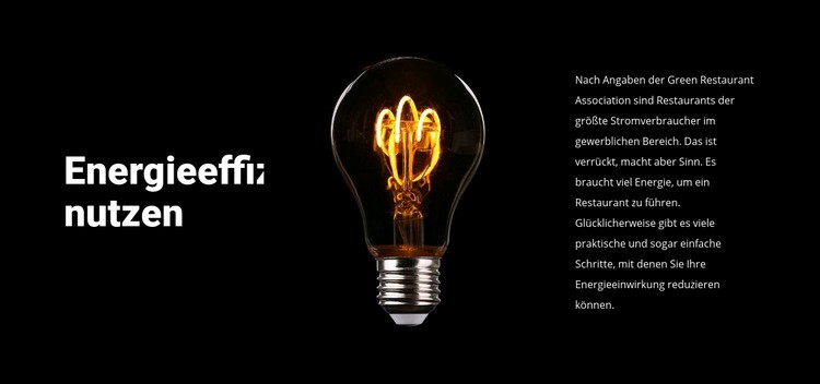 Energiesparlampen HTML Website Builder