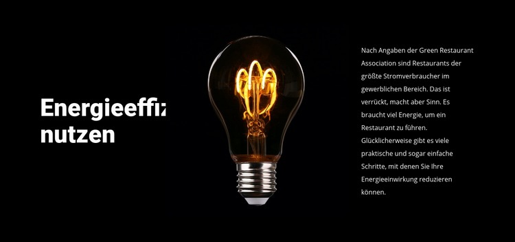 Energiesparlampen HTML5-Vorlage