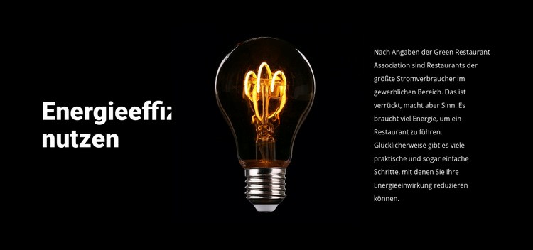 Energiesparlampen Website-Modell