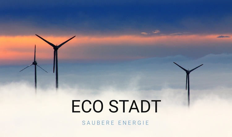 Eco Stadt Website-Modell