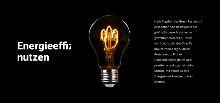 Energiesparlampen Website-Vorlage