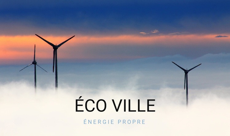 Éco ville Conception de site Web