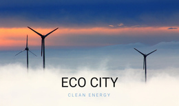 Eco Stad - Eenvoudig Sjabloon Van Één Pagina