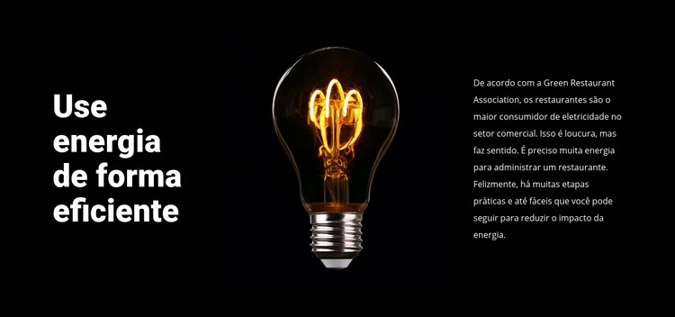 Lâmpadas economizadoras de energia Template Joomla