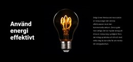 Energibesparande Lampor - Enkel Webbplatsmall