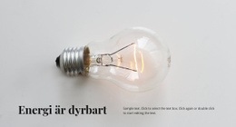 Energi Är Dyrbart - Webbplatsmall Gratis Nedladdning
