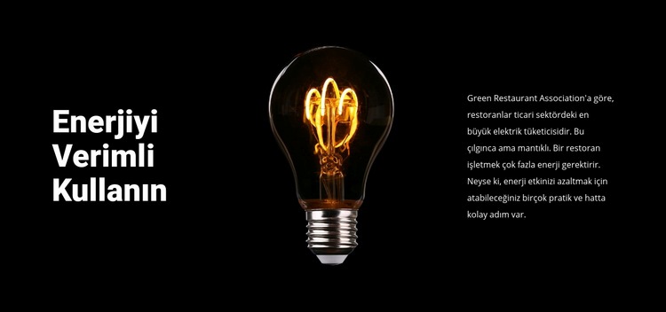 Enerji tasarruflu lambalar HTML5 Şablonu