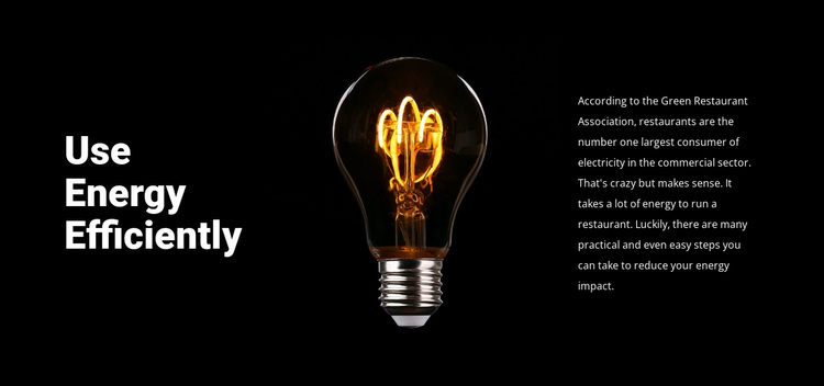 Energy-saving lamps Website Design
