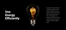 Energy-Saving Lamps - Drag & Drop Landing Page