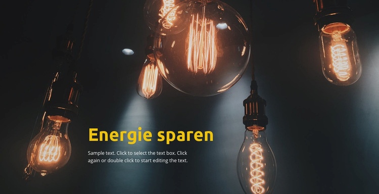 Energie sparen Eine Seitenvorlage