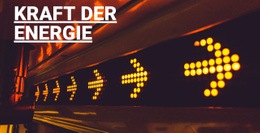Das Beste Website-Design Für Kraft Der Energie
