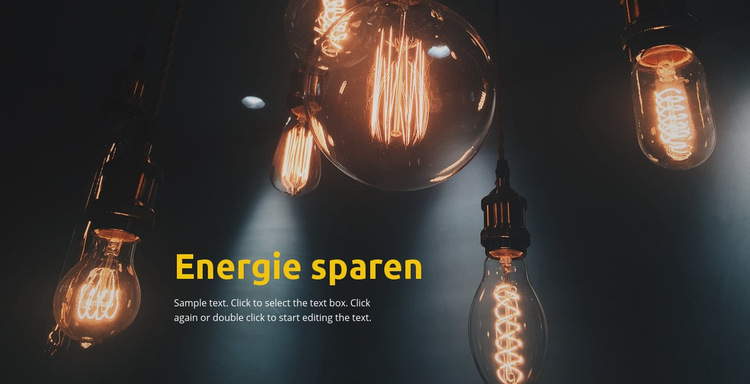 Energie sparen Website-Vorlage