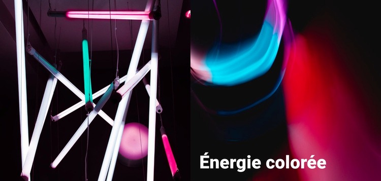 Énergie colorée Maquette de site Web