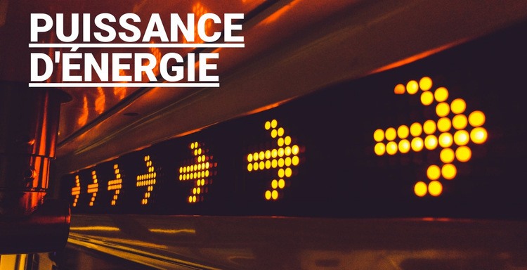 Puissance d'énergie Page de destination