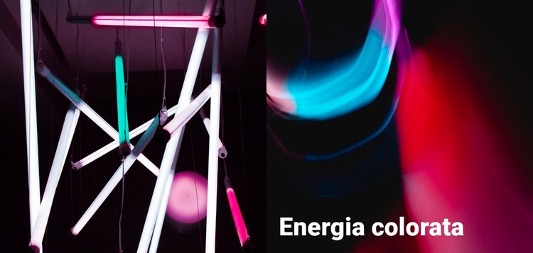 Energia colorata Mockup del sito web