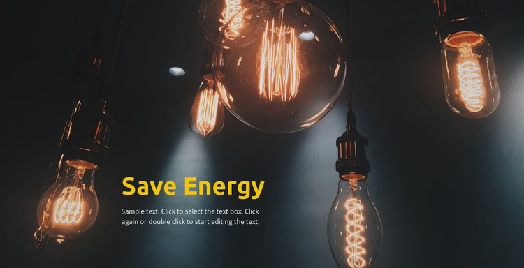 Save energy One Page Template