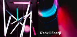 Renkli Enerji Için CSS Düzeni