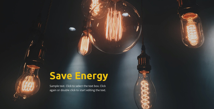 Save energy Landing Page