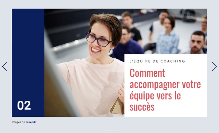 Le coaching est un processus puissant Maquette de site Web