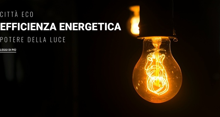Efficienza energetica Modello di sito Web