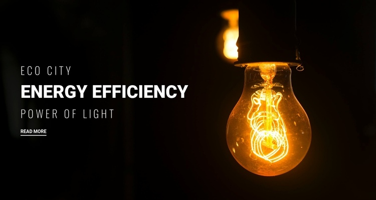 Energy efficiency  One Page Template