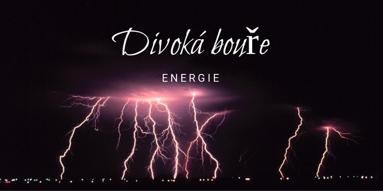 Energie divoké bouře Šablona CSS