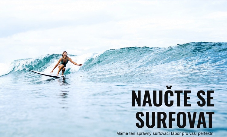 Naučte se surfovat v Austrálii Šablona webové stránky