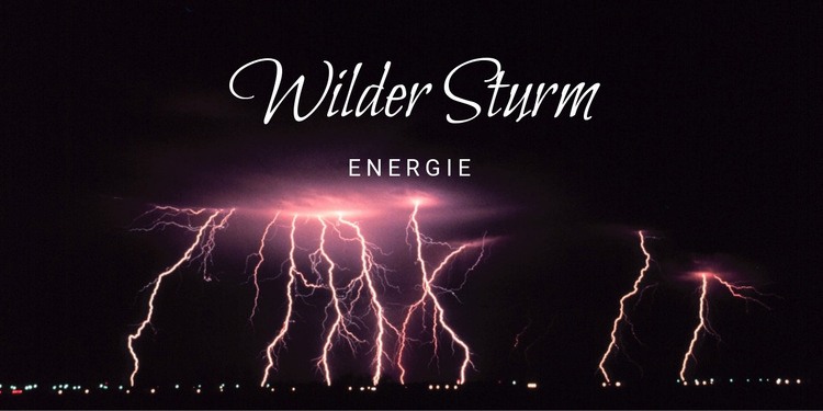 Wilde Sturmenergie Website-Modell