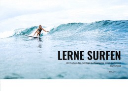 In Australien Surfen Lernen - Professionelle Landingpage