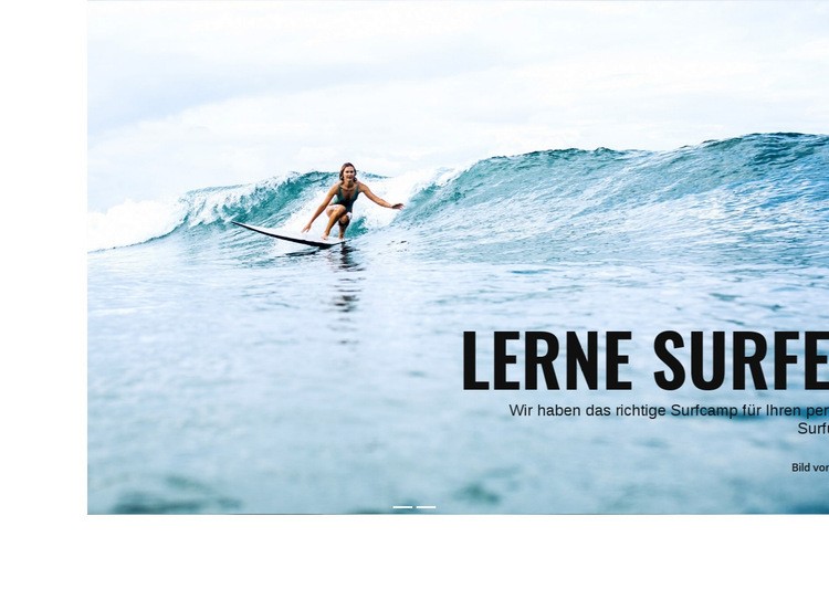 In Australien surfen lernen Landing Page
