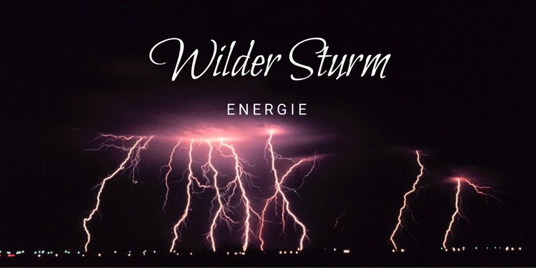 Wilde Sturmenergie Landing Page