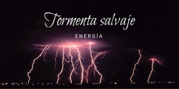 Energía De Tormenta Salvaje - Impresionante Maqueta De Sitio Web