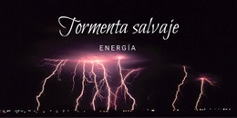 Energía De Tormenta Salvaje: Plantilla HTML5 Multipropósito