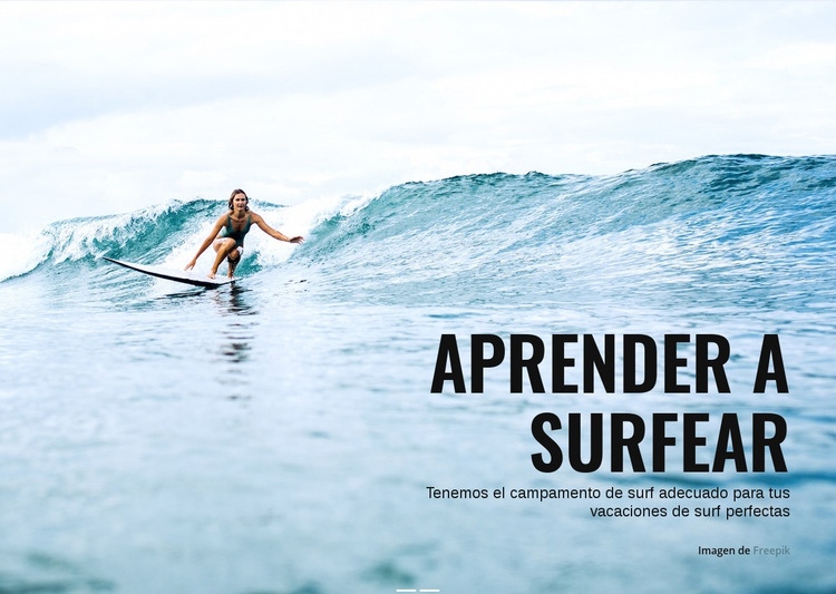 Aprende a surfear en Australia Plantilla de una página
