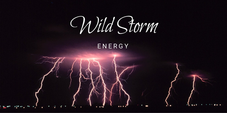 Wild storm energy Homepage Design