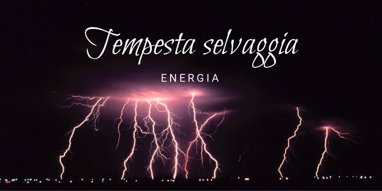 Energia selvaggia della tempesta Progettazione di siti web