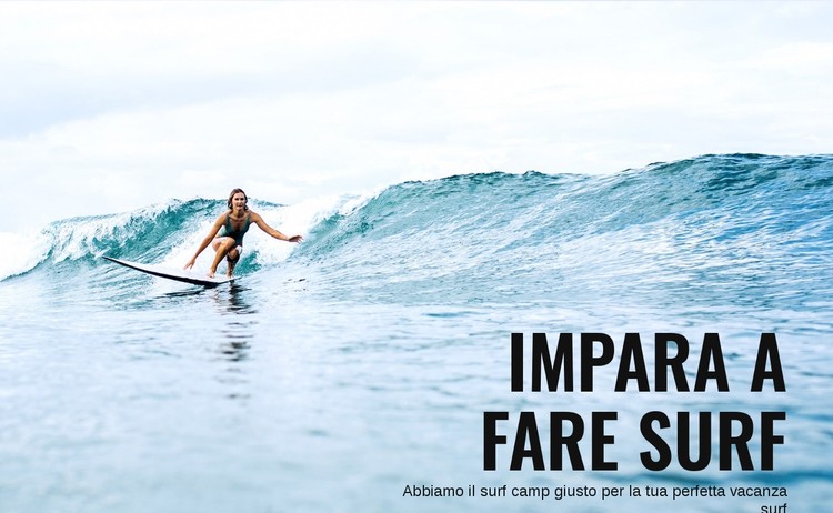 Impara a fare surf in Australia Modello CSS