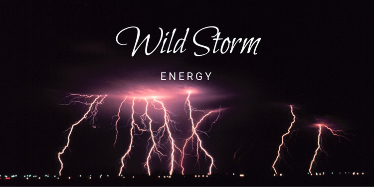 Wild storm energy One Page Template