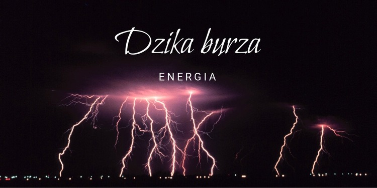 Energia dzikich burz Kreator witryn internetowych HTML