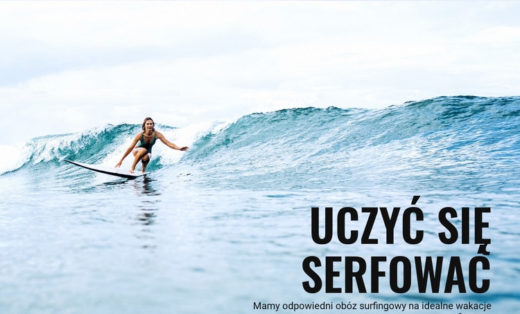 Naucz się surfować w Australii Szablon