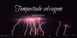 Design De Site Premium Para Energia De Tempestade Selvagem