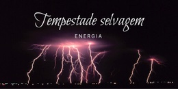 Energia De Tempestade Selvagem - Maquete De Site Incrível