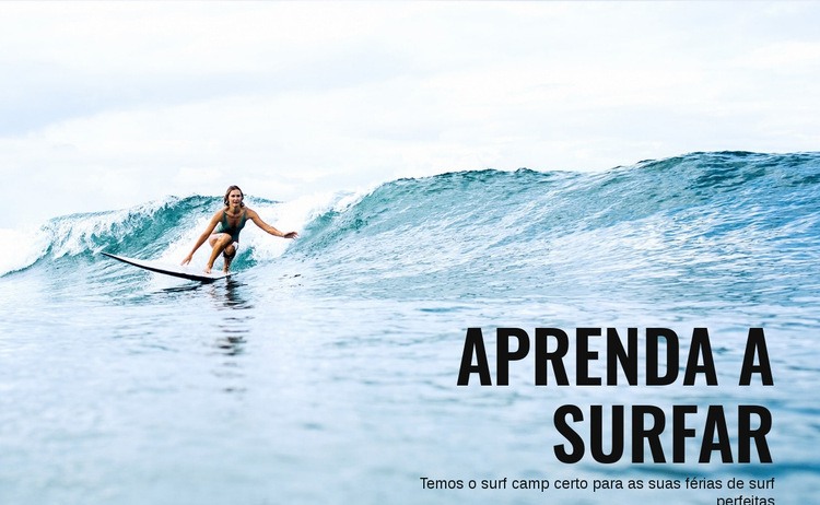 Aprenda a surfar na Austrália Maquete do site