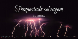 Energia De Tempestade Selvagem - Modelo De Página HTML